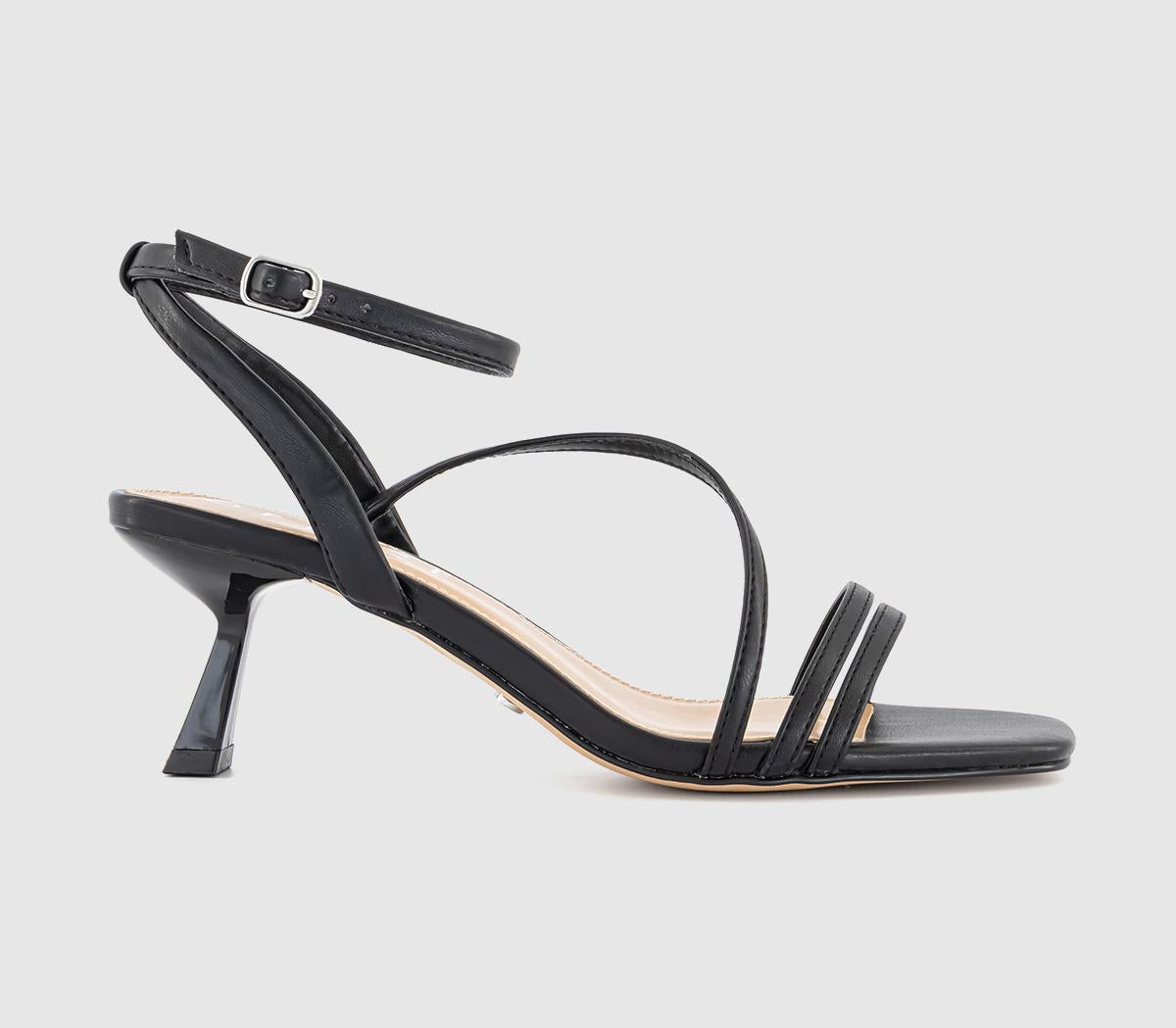 Womens OFFICE Millennium Strappy Heeled Sandals Black