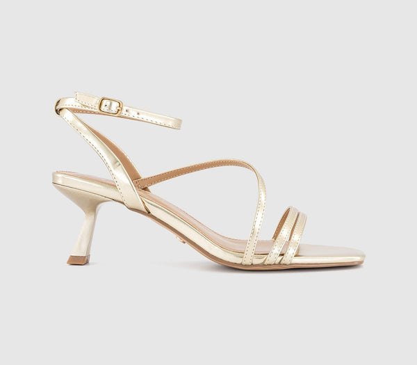 Womens OFFICE Millennium Strappy Heeled Sandals Gold