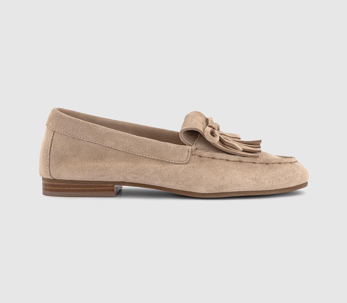 Womens OFFICE Florys Moccasin Loafer Beige Suede