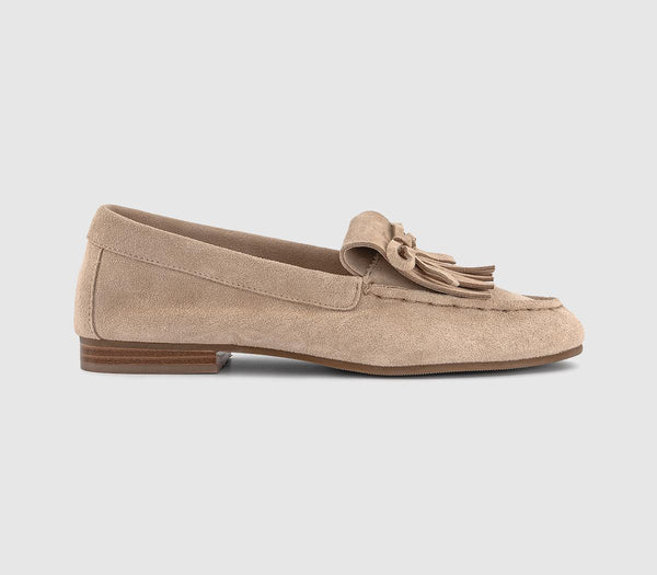 Womens OFFICE Florys Moccasin Loafer Beige Suede