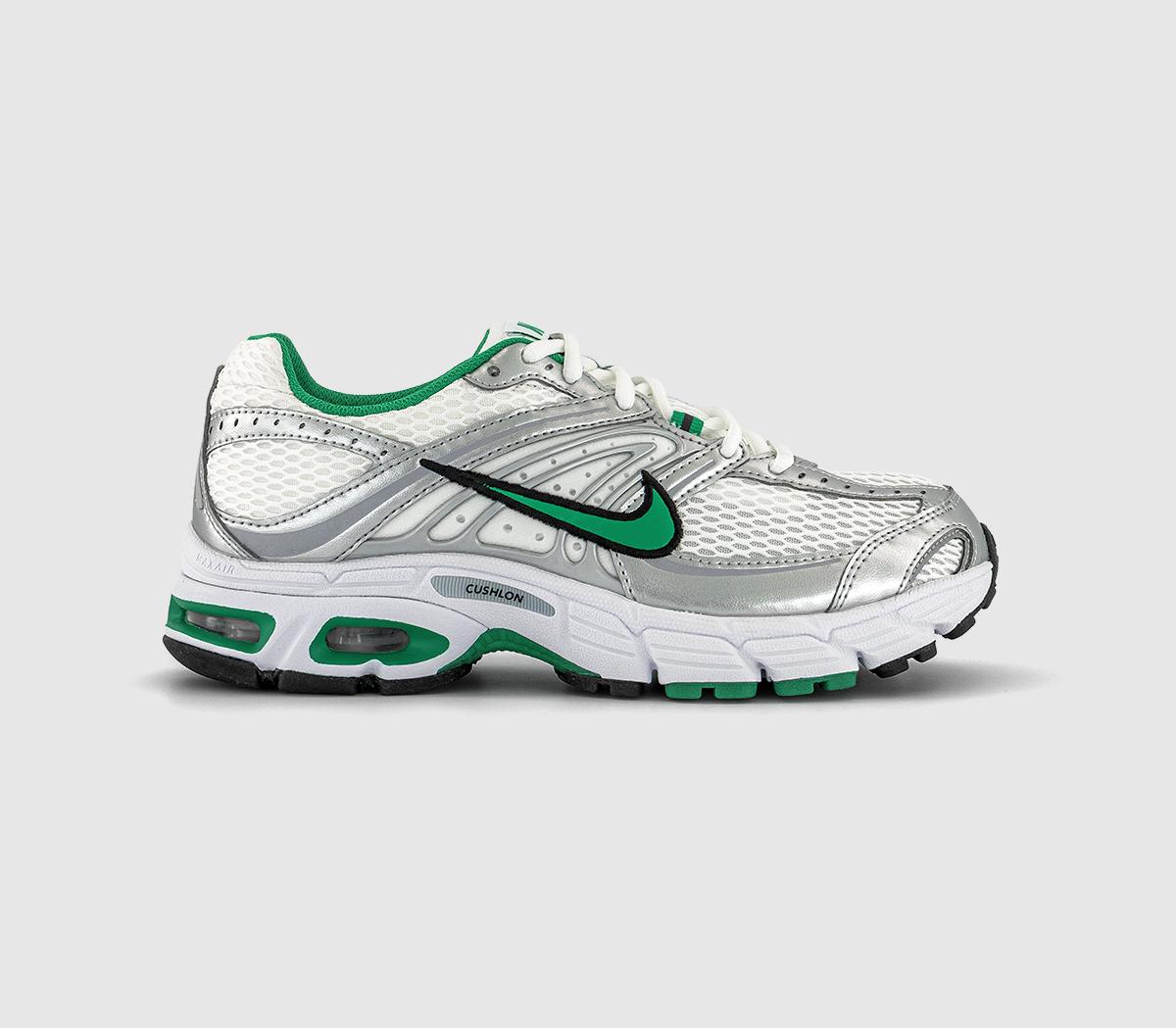 Nike Air Max Moto 2k Trainers Metallic Silver Stadium Green White