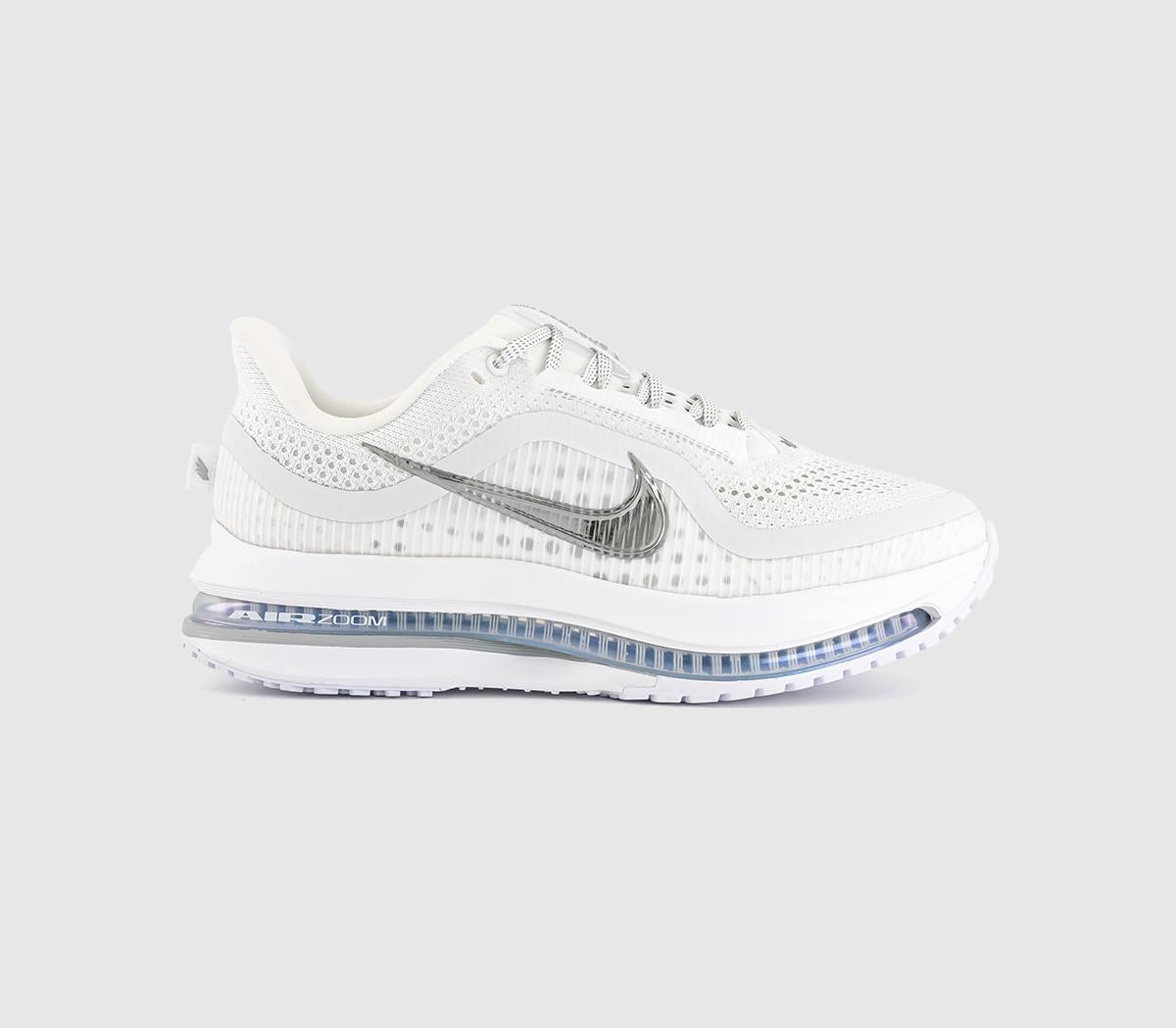 Womens Nike Pegasus Premium Trainers White Metallic Silver Metallic Silver Uk Size 7.5