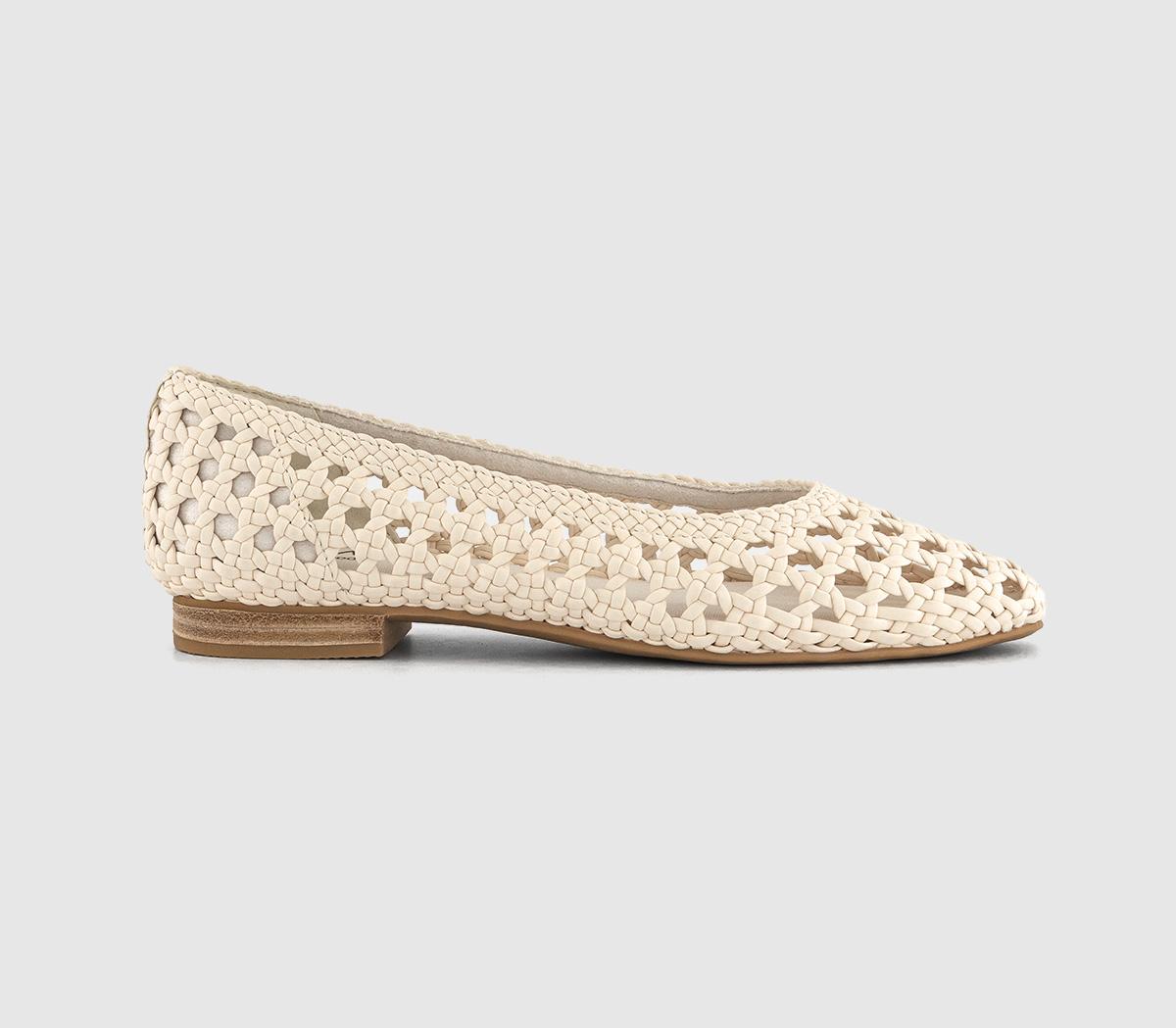 Womens TOMS Briella Ballet Pumps Natural Woven