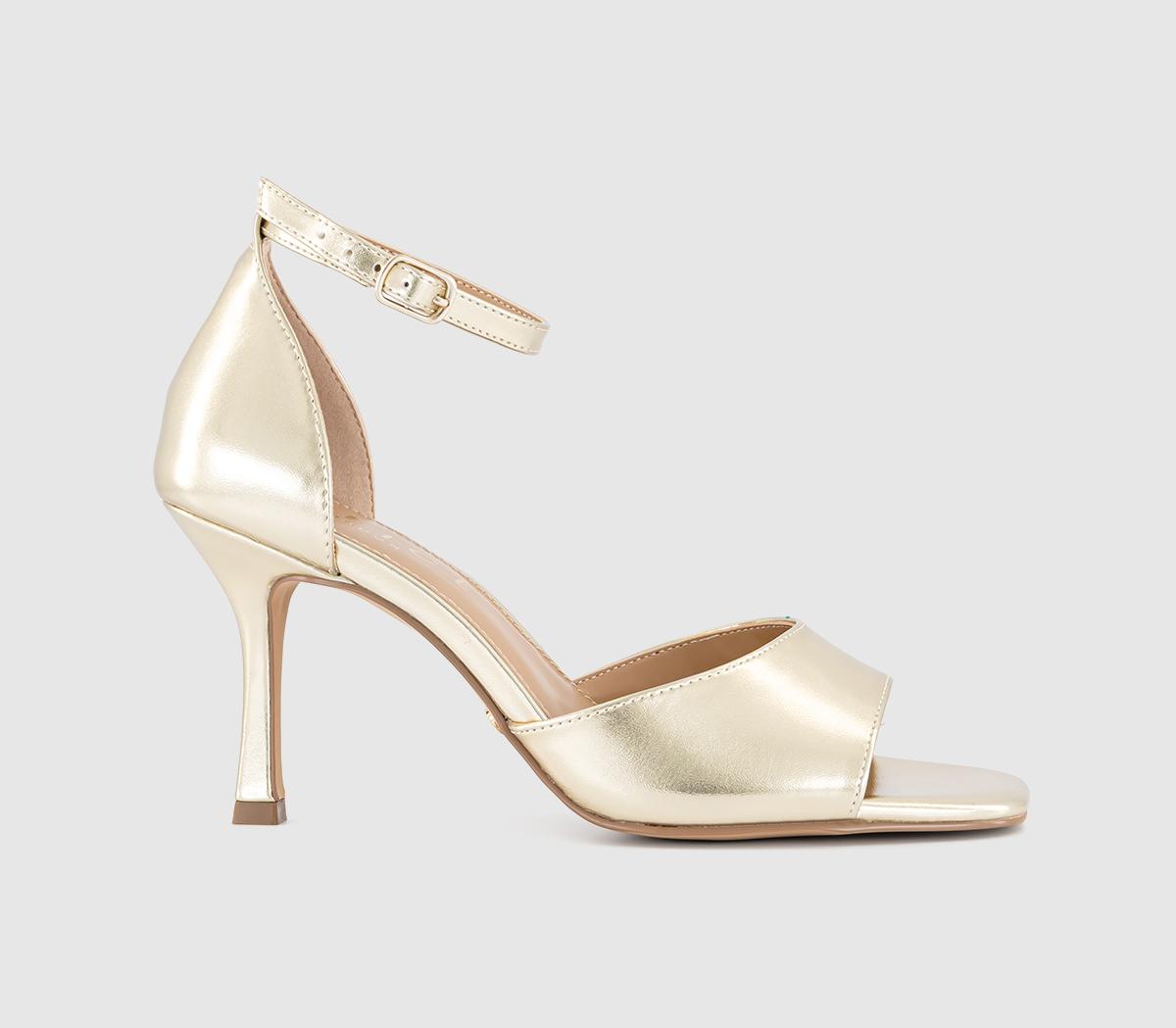 Womens OFFICE Harper Two Part Heeled Sandal Gold