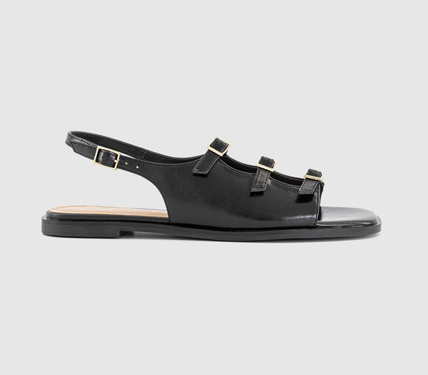 Womens OFFICE Saint Multi Strap Slingback Sandals Black
