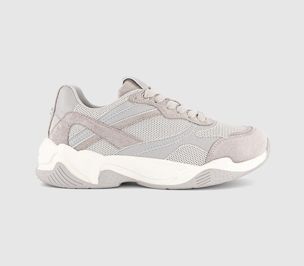 OFFICE Tribeca Mix Material Runner Trainers Grey