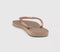 Womens Havaianas Slim Logo Metallic Flip Flops Rose Gold