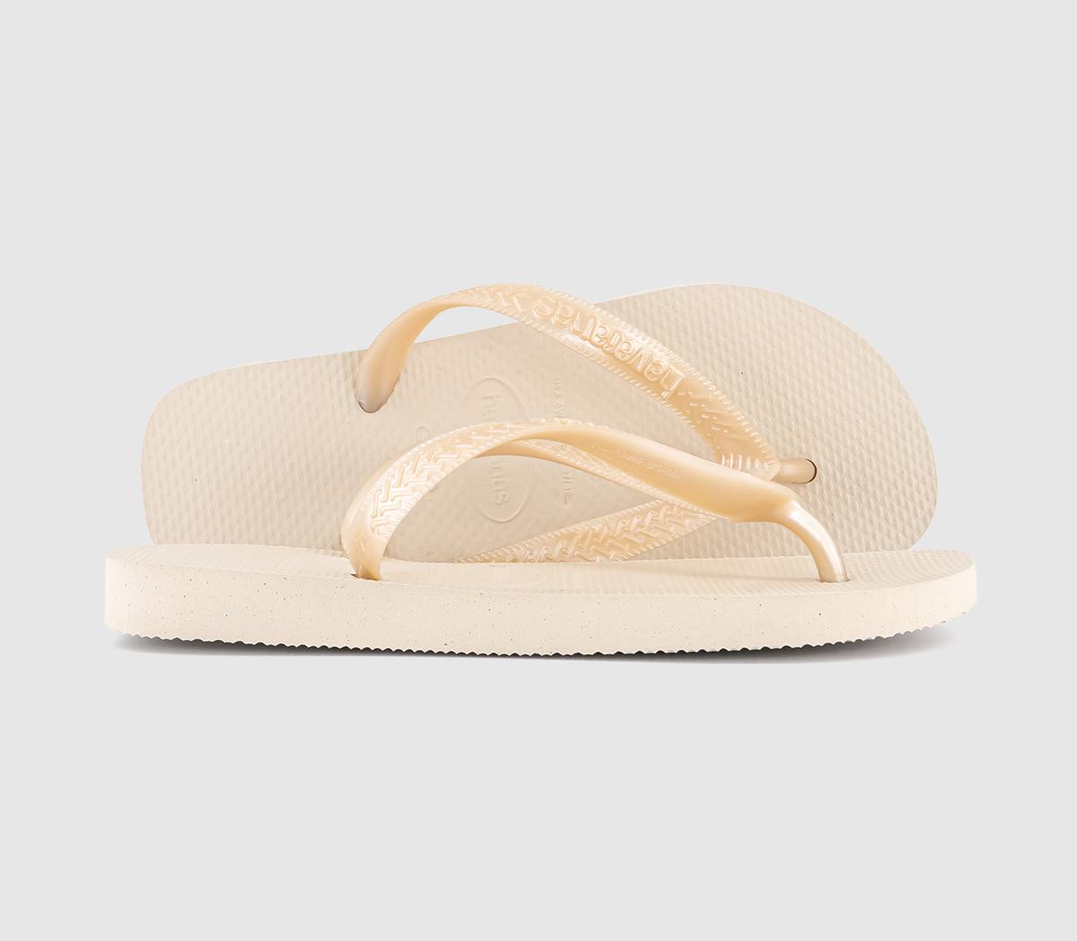 Womens Havaianas Top Senses Flip Flops Beige - OFFCUTS SHOES by OFFICE