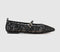 Womens OFFICE Forest Embroidered Mary Janes Ballet Pumps Black