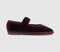 Womens Flabelus Mafalda Scrunched Strap Jane Shoes Wine Velvet