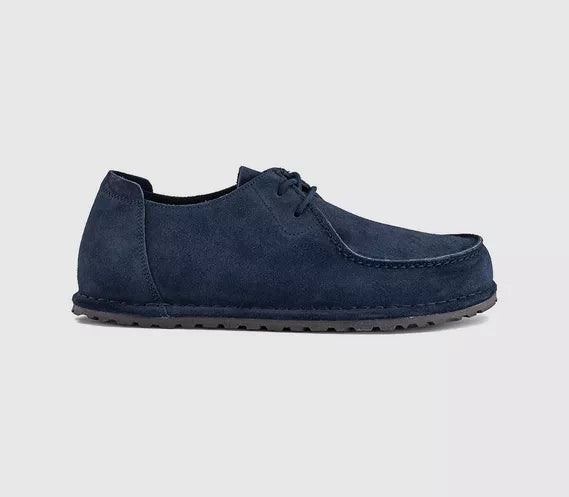 Womens BIRKENSTOCK Utti Lace Shoes New Navy Suede
