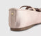 Womens OFFICE Fate Elastic Cross Strap Square Toe Ballerina Flats Pink Satin