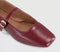 Womens OFFICE Flourish Square Toe Mary Jane Ballerina Pumps Red