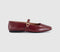 Womens OFFICE Flourish Square Toe Mary Jane Ballerina Pumps Red