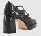 Womens OFFICE Major Double Strap Platform Mary Jane Heels Black