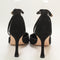 Womens OFFICE Hideaway Two Part Cut Out Court Heels Black Faux Suede