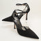 Womens OFFICE Hideaway Two Part Cut Out Court Heels Black Faux Suede