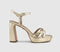 Womens OFFICE Hype Two Part Platform Heeled Sandals Gold