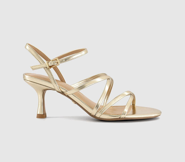 Womens OFFICE Mojo Strappy Heeled Sandals Gold