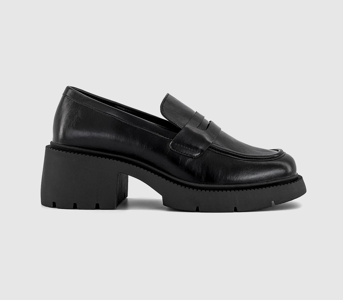Womens OFFICE Mabel Chunky Heeled Loafers Black