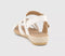 Womens EARTHADDICT Peony Multi Strap Sandals White Leather
