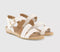 Womens EARTHADDICT Peony Multi Strap Sandals White Leather