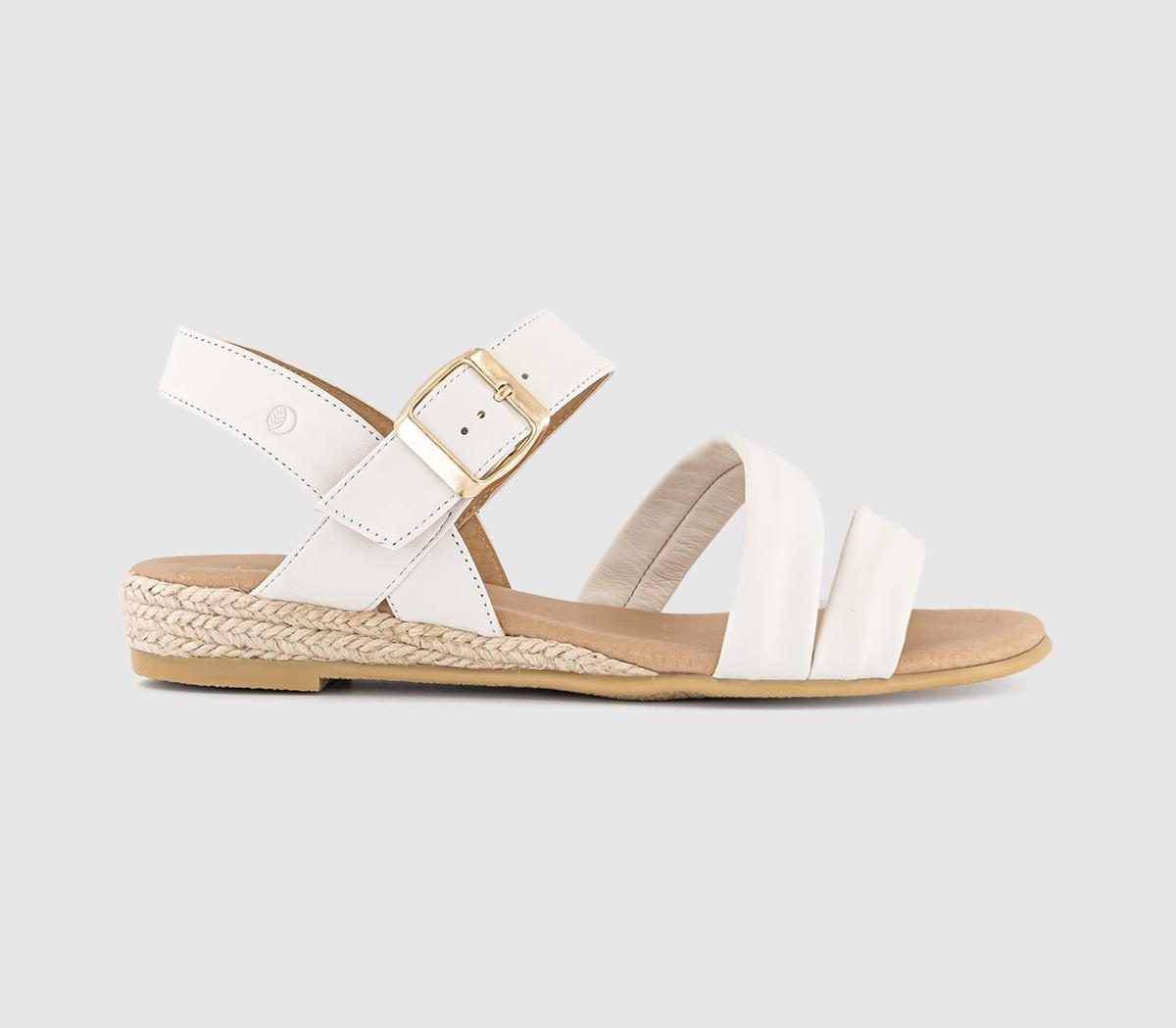 Womens EARTHADDICT Peony Multi Strap Sandals White Leather