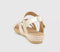 Womens EARTHADDICT Peony Multi Strap Sandals Gold Leather