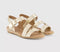 Womens EARTHADDICT Peony Multi Strap Sandals Gold Leather