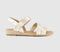 Womens EARTHADDICT Peony Multi Strap Sandals Gold Leather