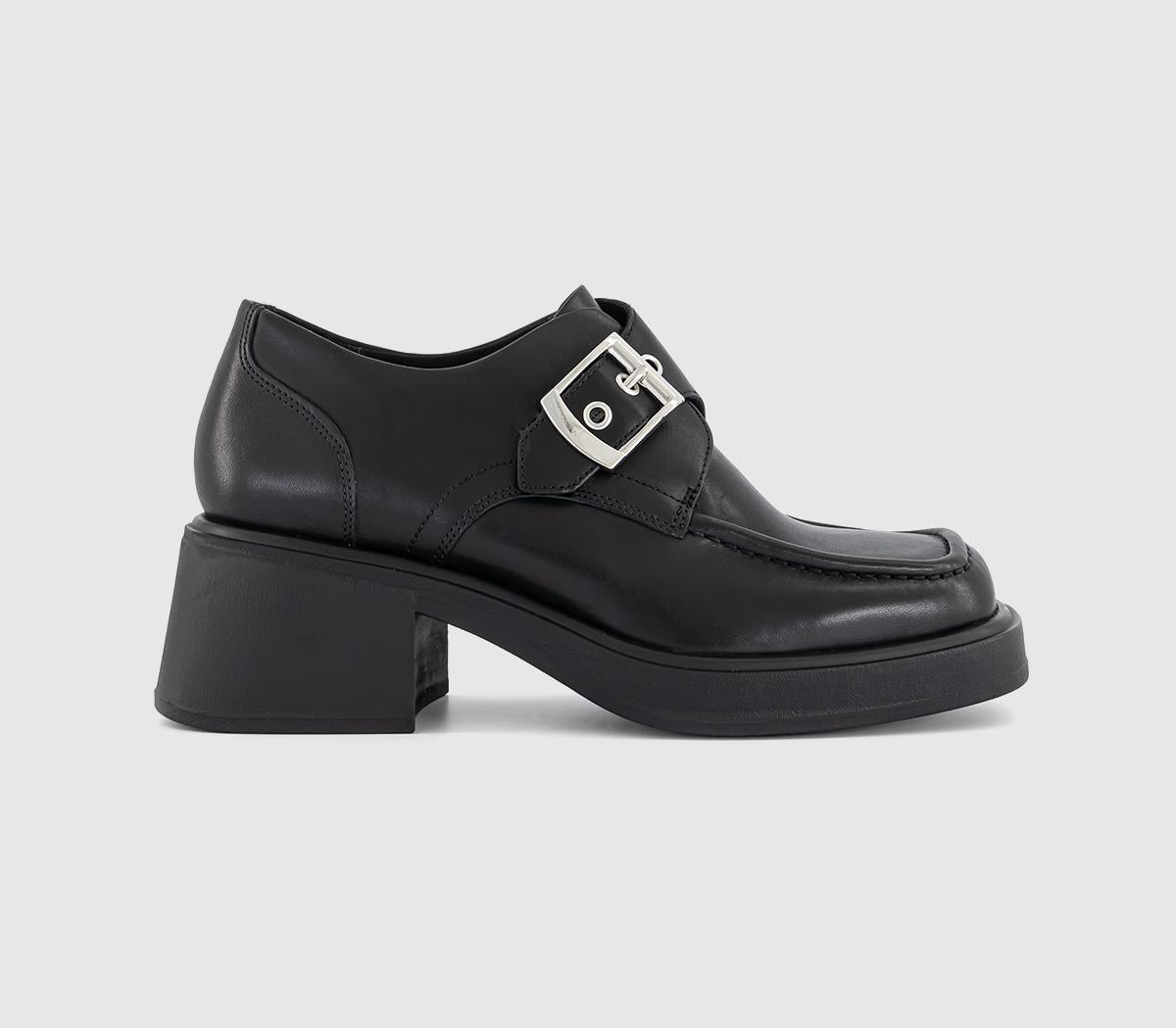 Womens Vagabond Shoemakers Dorah Buckle Shoes Black Leather