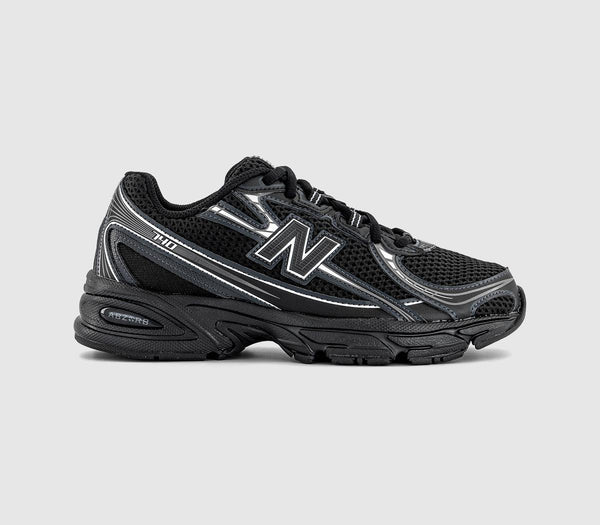 Kids New Balance 740 Gs Trainers Black Silver