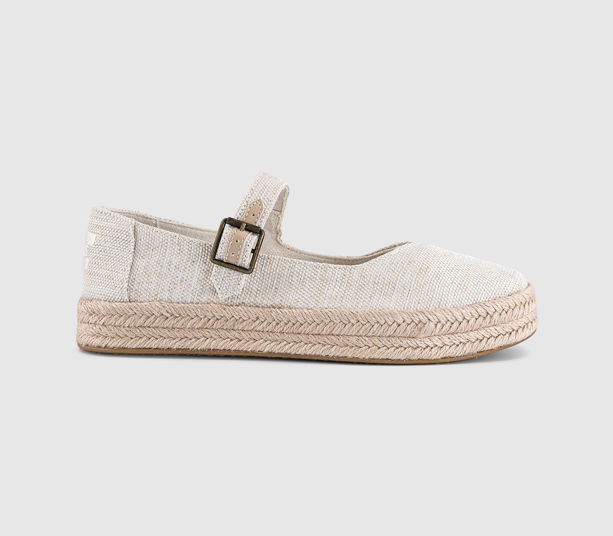 Womens TOMS Carolina Mary Janes Natural Yarn Dye