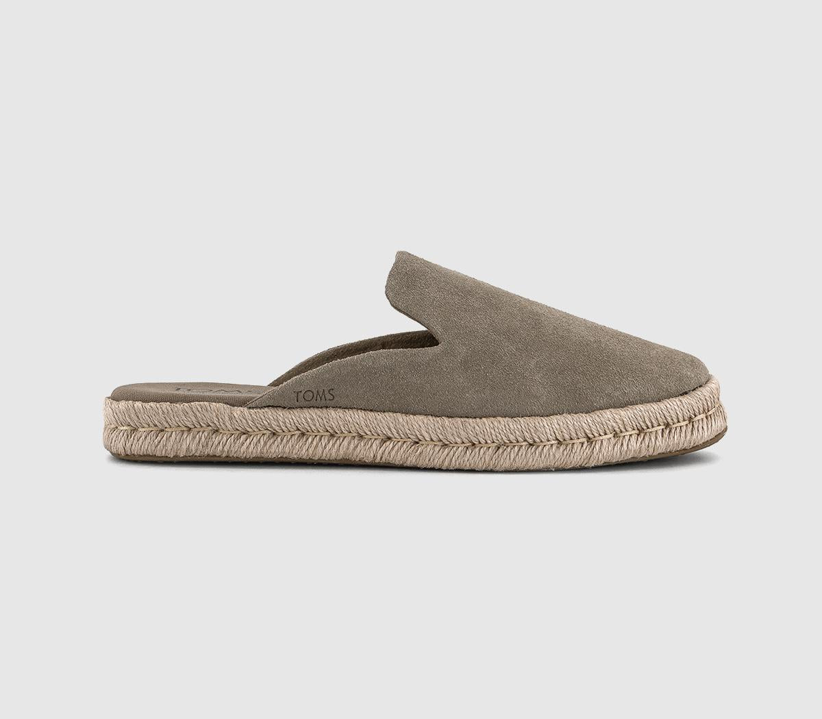 Womens TOMS Santiago Mules Dune Suede