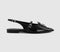 Womens OFFICE Fantasy Lace Up Detail Pointed Slingback Flats Black - OFFCUTS SHOES by OFFICE