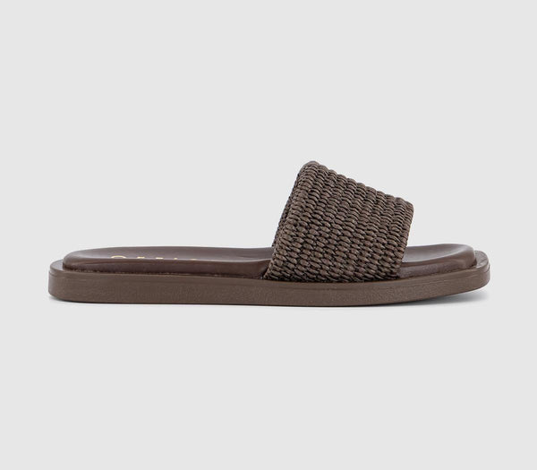 Womens Office Saskia Raffia Sliders Brown Uk Size 3