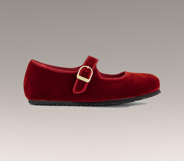 Womens BIRKENSTOCK Santa Clarita Mary Janes Red Velvet