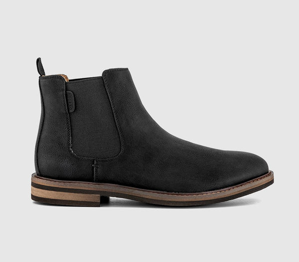 Mens OFFICE Bower Casual Chelsea Boots Black