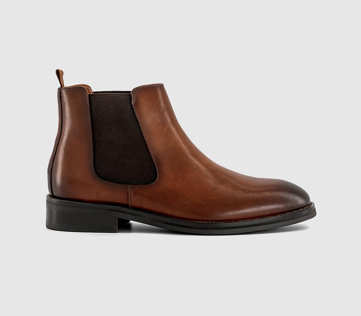 Mens OFFICE Barlow Chelsea Boots Tan Leather