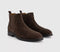 Mens OFFICE Barlow Chelsea Boots Chocolate Brown Suede