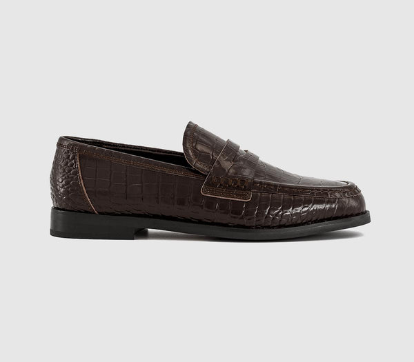 Womens Tony Bianco Zac Loafers Chocolate Croc