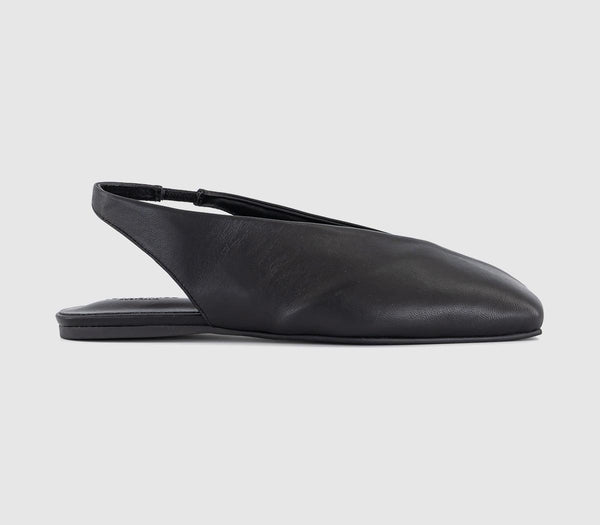 Womens Tony Bianco Hoop Slingback Flats Black Nappa