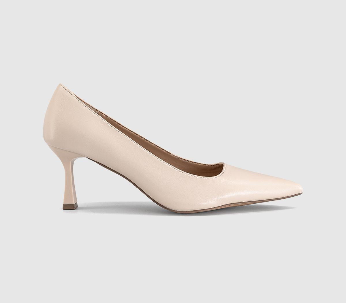 Womens OFFICE Makeover Kitten Heels Court Off White