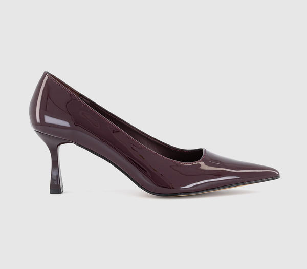 Womens OFFICE Makeover Kitten Heel Court Burgundy