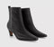 Womens OFFICE Addison Curve Heel Ankle Boots Black Leather