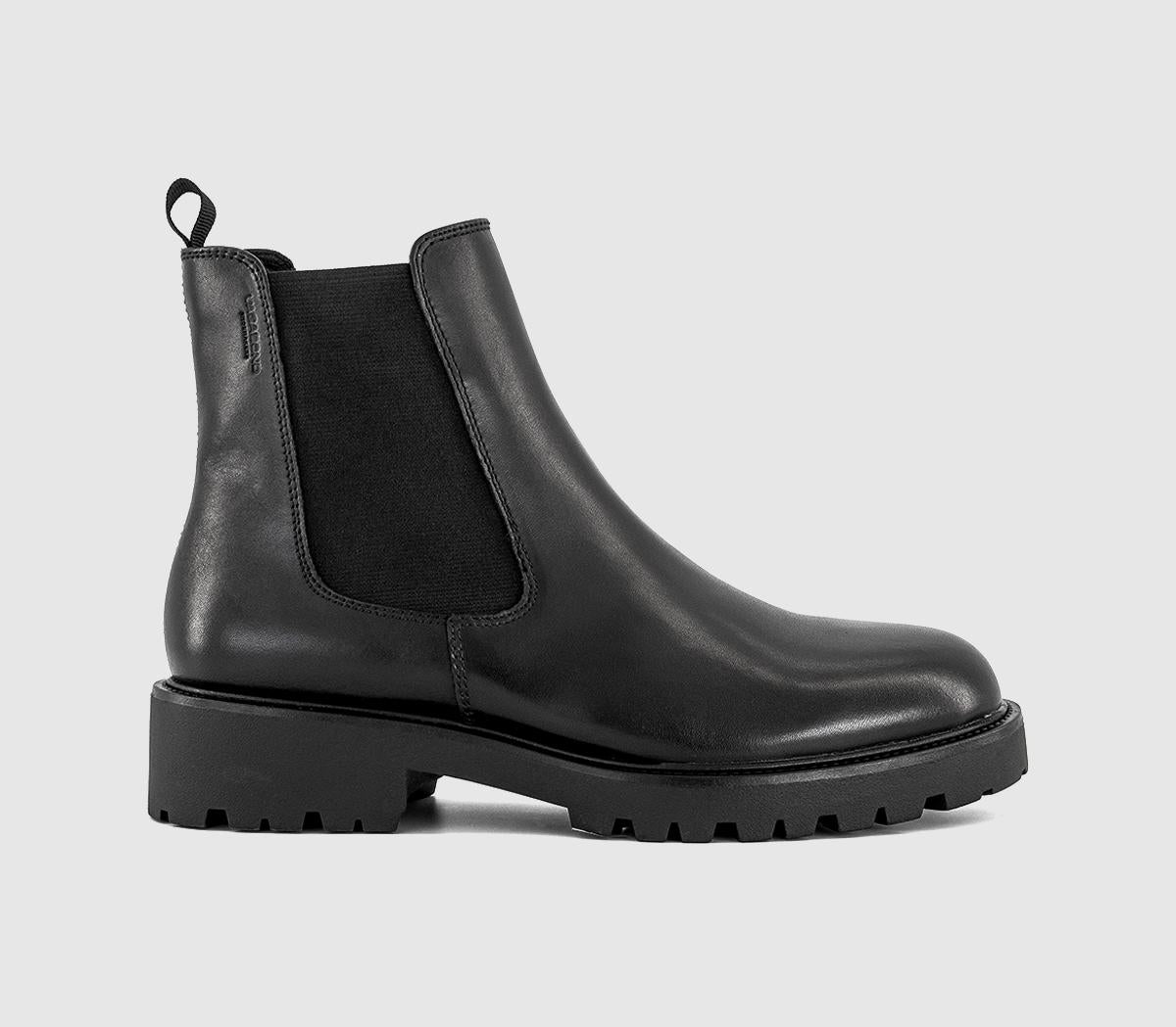 Odd sizes - Womens Vagabond Shoemakers Kenova Chelsea 2.0 Boots Black Leather Uk Sizes Right 6/Left 5