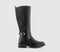 Womens OFFICE Katie Harness Detail Knee High Rider Boots Black