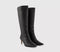 Womens OFFICE Karina Kitten Heel Knee High Boots Black