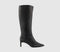 Womens OFFICE Karina Kitten Heel Knee High Boots Black