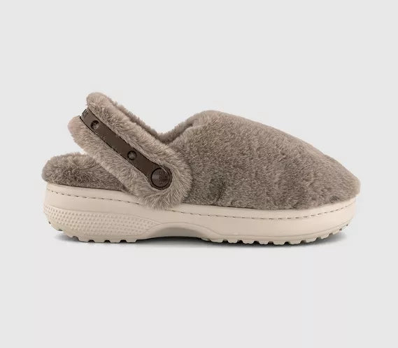 Womens Crocs Classic Unfurgetable Clogs Mushroom